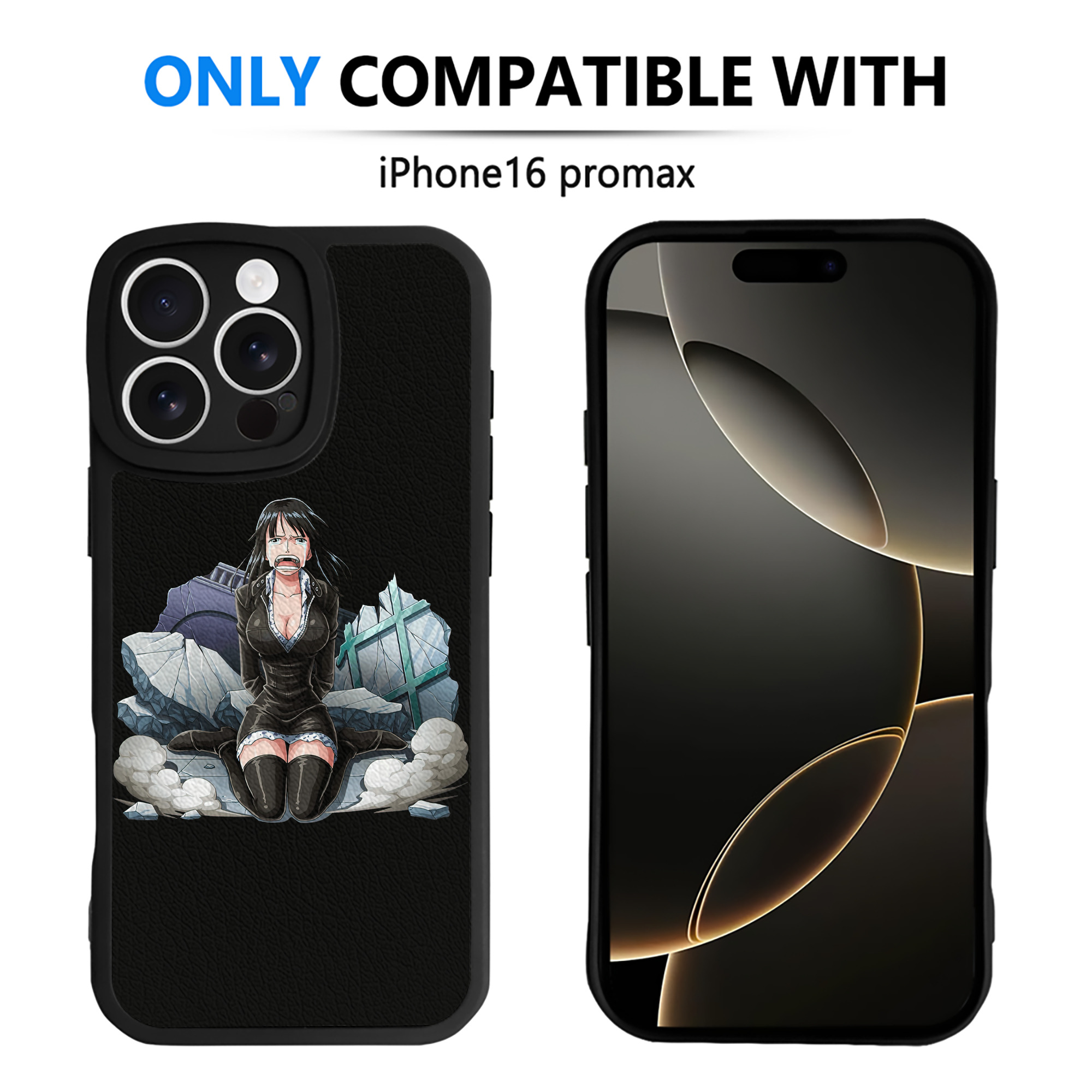 （画像用） ワンピース ニコ・ロビン ONE PIECE Nico Robin 【iPhone 16シリーズ対応】シリコンスマホケース（レザー調） 材質：シリコン